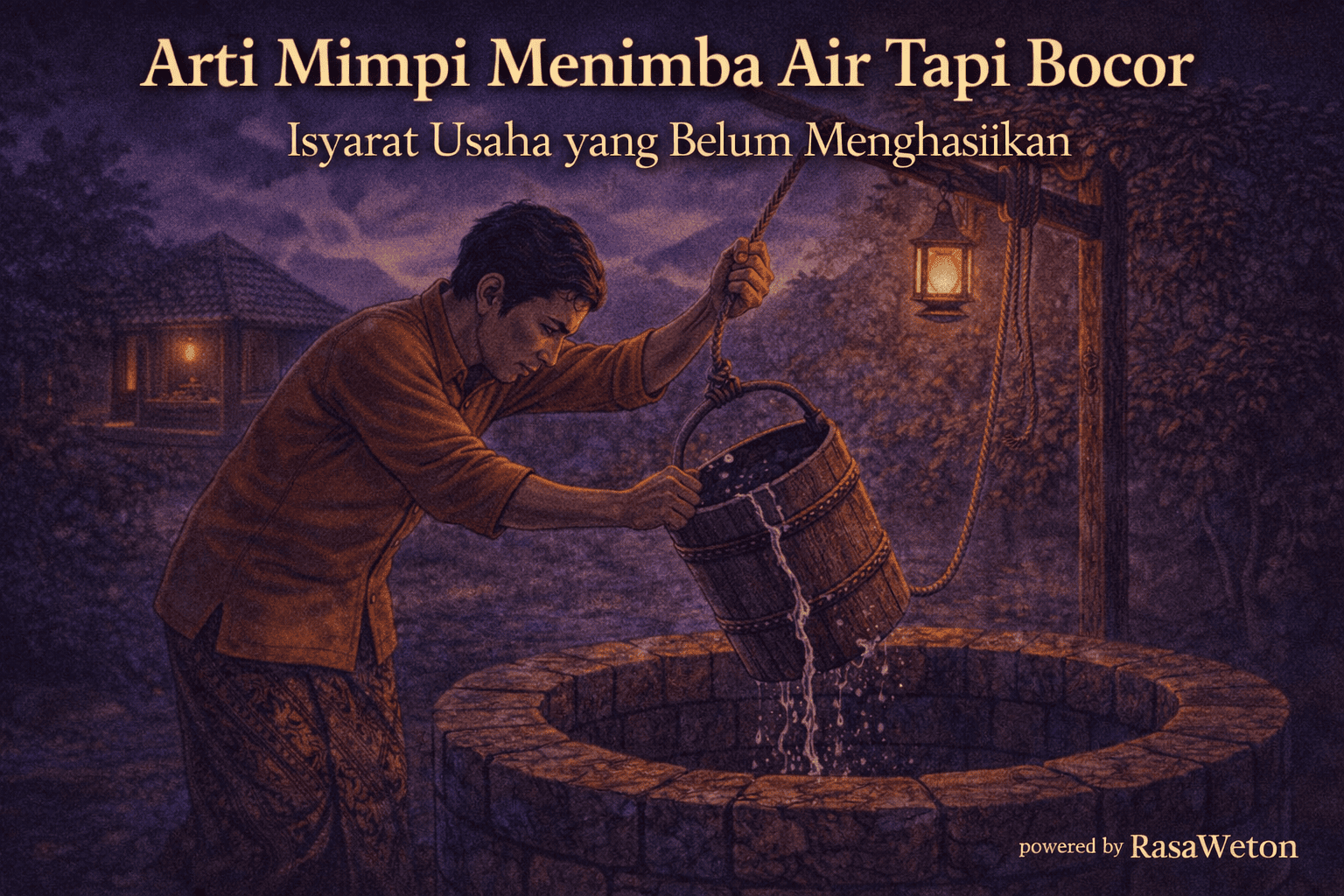 arti mimpi menimba air tapi bocor

